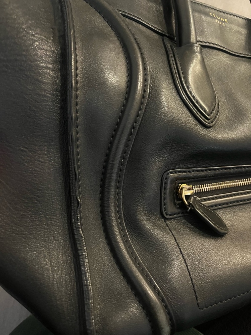 Celine Black Leather Tote with Gold Hardware - Picture 4 of 12